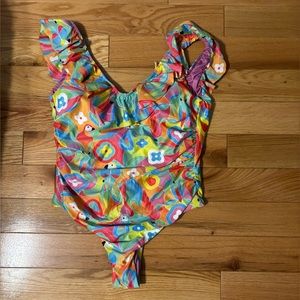 Kenny Flowers RUFFLE ONE PIECE WITH RUCHING size Large